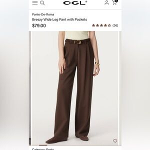 Wide Leg Brown Dress Pants - OGL BREEZY WIDE LEG  POCKETS- super soft, brand new